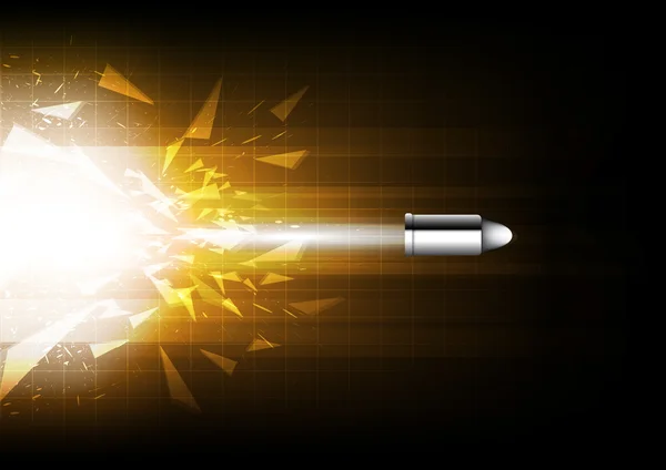 Power of bullet — Stock Vector