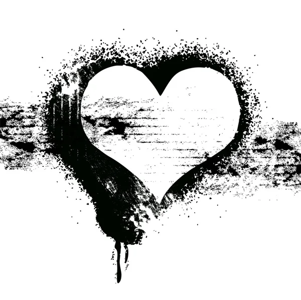 Grunge szív szimbólum design — Stock Vector