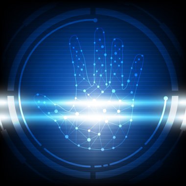 Elektrik ışıltı ile el