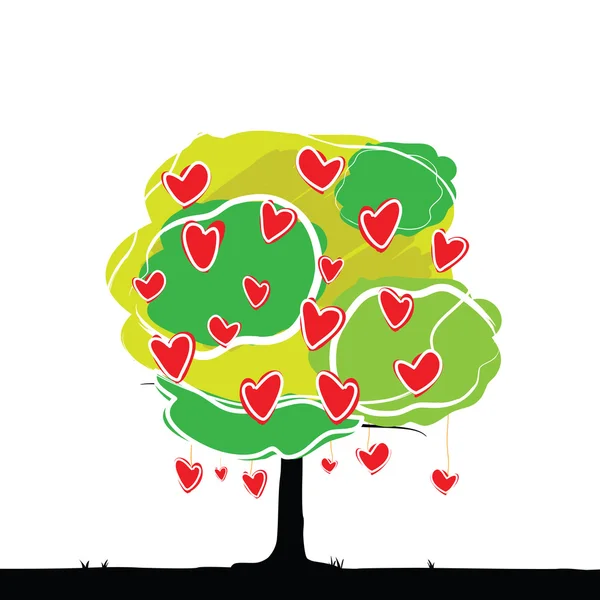 Árbol del corazón — Archivo Imágenes Vectoriales