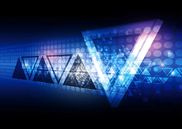 Kék háromszög absztrakt háttér — Stock Vector