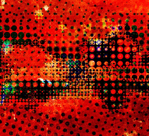 Dot pattern and grunge — Stock Photo, Image