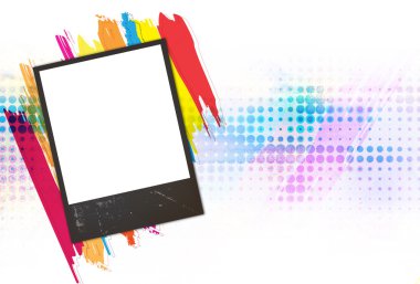 eski kare resim renk boya zemin üzerine