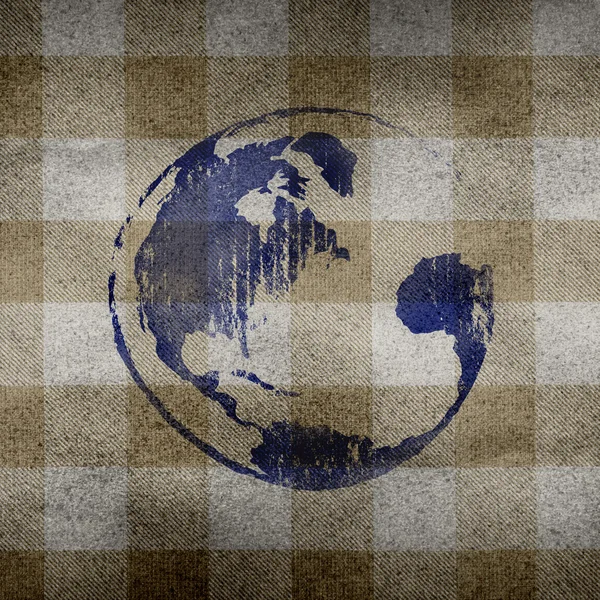 Ziemię opierając się na brudne tkaniny — Zdjęcie stockowe