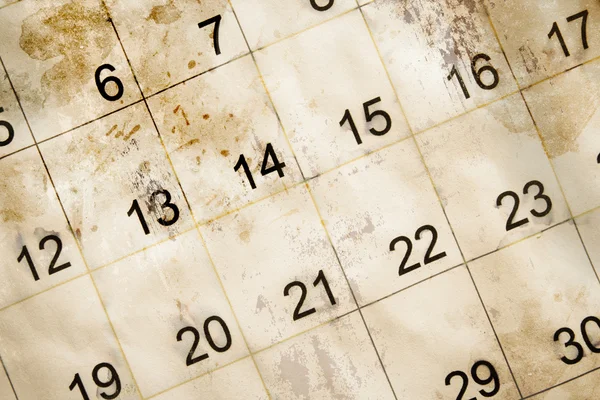 Vecchio e sporco calendario — Foto Stock