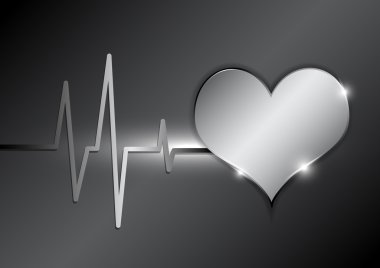 cardiography Metalik arka plan stili