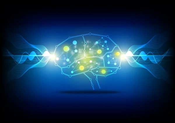 Gehirn verarbeitet Konzept — Stockvektor