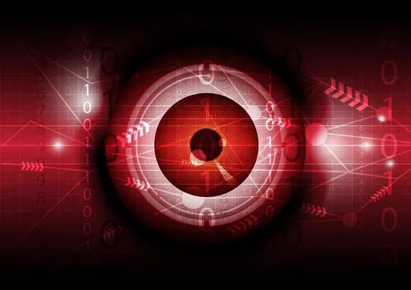 Eyeball and technology background — Stock Photo, Image