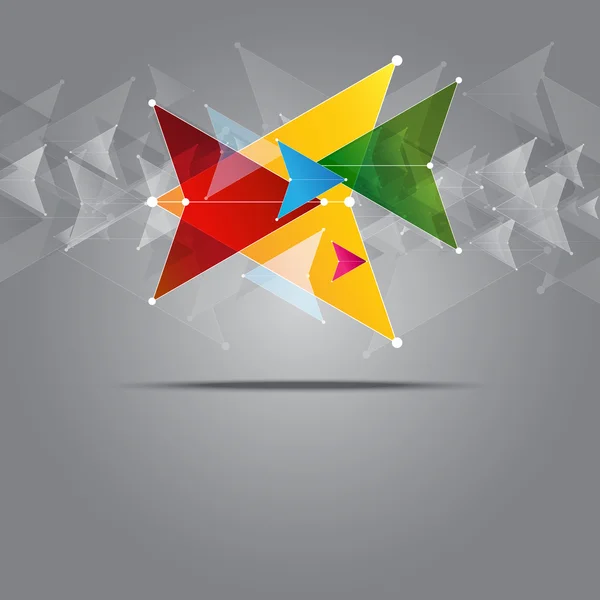 Diseño de fondo de flecha multicolor — Vector de stock