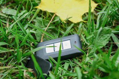 Kayıp araba anahtarları parkta çimlerin üzerinde duruyordu. Biri uzaktan kumandayı düşürdü..