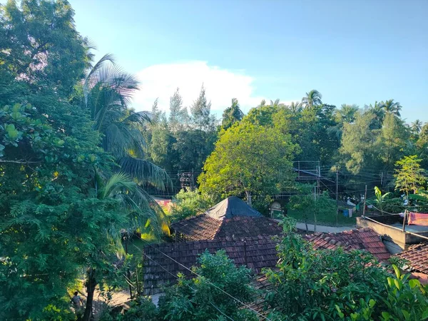 Maison Village Toit Inde Ouest Bengale — Photo