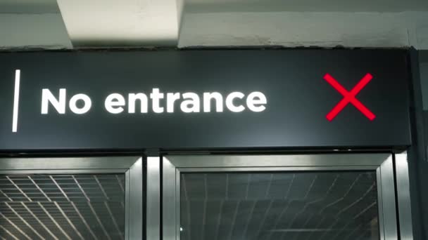 Entrance Closed Quarantine Nobody Metro Station Closed Due Lockdown Turnstiles — Video Stock
