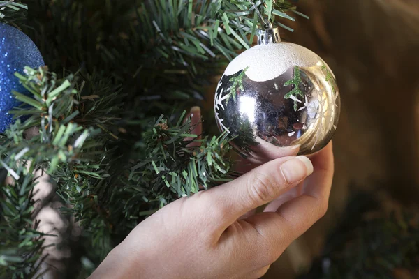 Giocattolo di Natale su un albero — Foto Stock