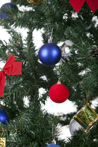 Christmas toys on a tree — Stock Photo, Image