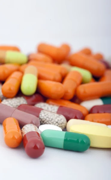 Capsules and pills macro studio shot — Stock Photo, Image