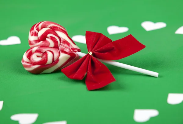 Macro shot of a heart shape candy — Stock Photo, Image