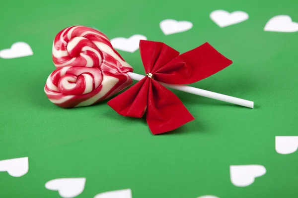 Makroaufnahme einer herzförmigen Süßigkeit — Stockfoto