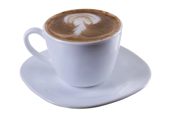 Kopje koffie geïsoleerd op witte achtergrond — Stockfoto