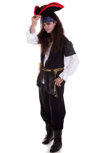 Pirata isolado no fundo branco — Fotografia de Stock