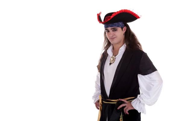 Pirat na białym tle — Zdjęcie stockowe