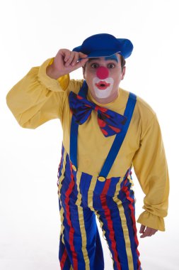 Beyaz arka plan üzerinde izole palyaço