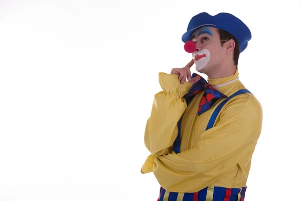 Clown isolato su sfondo bianco — Foto Stock