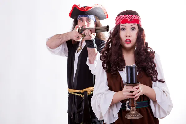 Pirate on white background — Stock Photo, Image