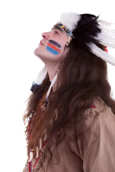 Native american looking away — Stock Photo, Image