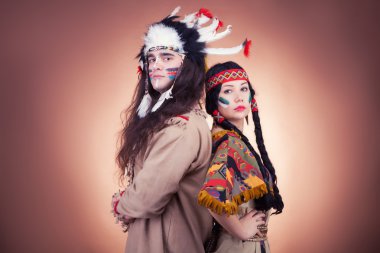 Brown'un Amerikan çift vintage görüntüsü