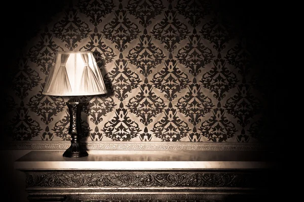 Lampe de nuit en intérieur vintage — Photo