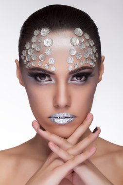 seksi kadın makyaj moda sanat tarzı