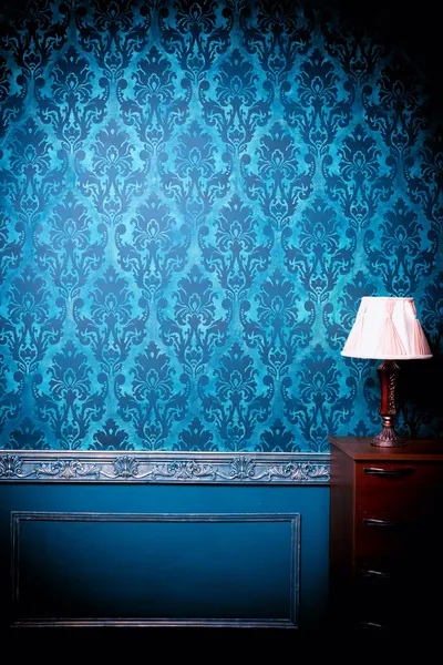 Interno vintage di lusso con tonalità blu — Foto Stock