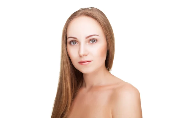 Beautiful young woman with healthy skin — Stock Photo, Image