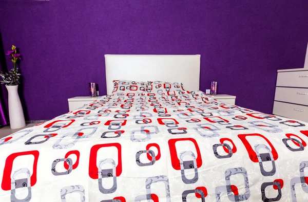 Modern yatak odası iç tasarımı — Stok fotoğraf