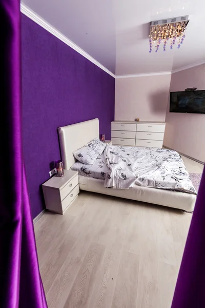 モダンな寝室のインテリアデザイン — ストック写真