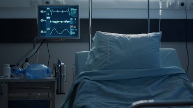 Boş hastane koğuşu hasta sağlık hizmetleri için hazırlandı