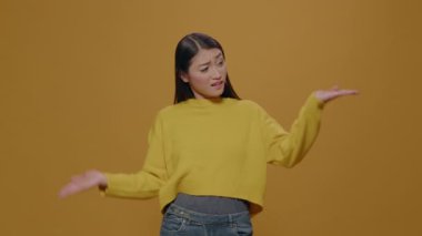 Pensive adult pondering answer and feeling uncertain