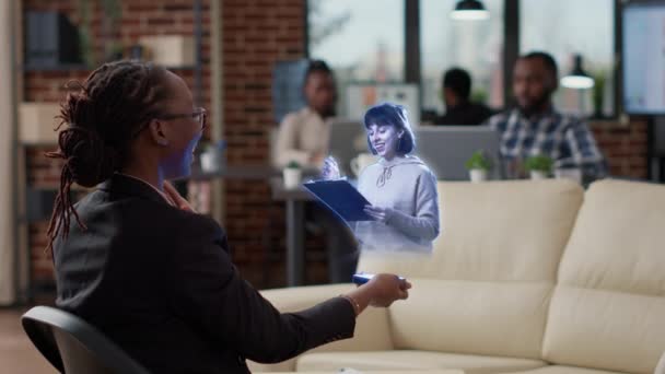 增强现实元虚拟视频会议 — 图库视频影像