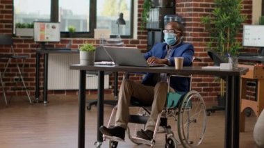 Businessman with chronic disability planning financial strategy