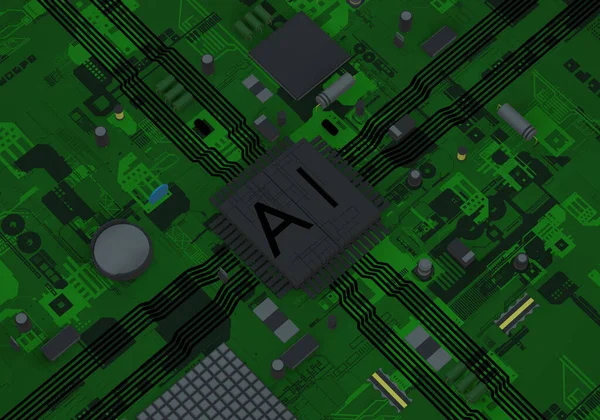 Cpu Processor Circuit Data Transmission Advanced Engineering Digitalization Process Computer — Stock Photo, Image