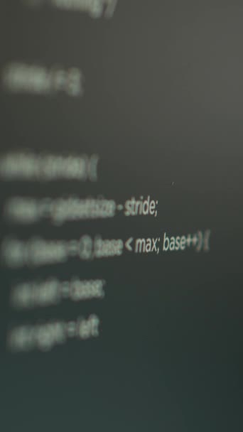 Vídeo Vertical Codificación Información Prueba Script Html Equipo Desarrollo Una — Vídeo de stock