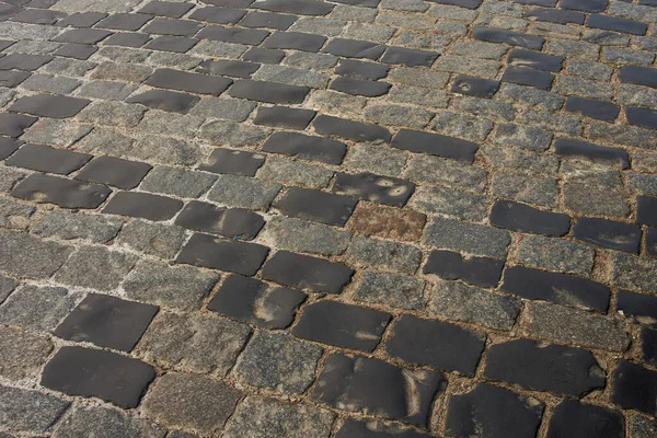 Грубый Старый Тротуарный Камень Элемент Каменной Дороги — стоковое фото