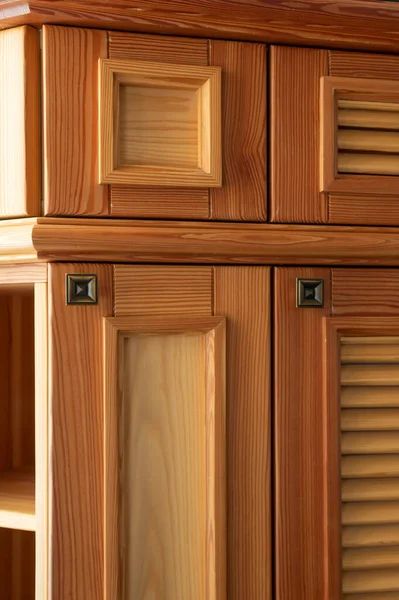 Dřevěné Okenní Dveřní Rámy Skleněnými Interiérovými Dveřmi Záběr Zblízka — Stock fotografie