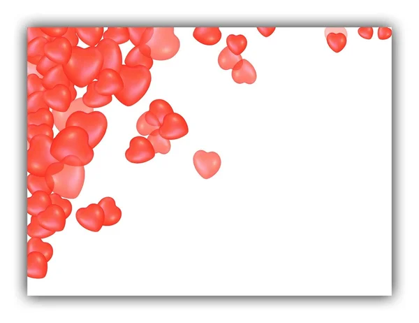 Röd valentine hjärtan — Stockfoto