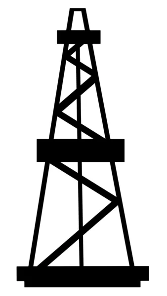 Oil Derrick silhouette — Stock Photo, Image