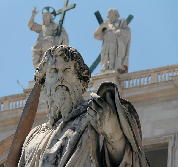 Estátua de São Paulo, Cidade do Vaticano — Fotografia de Stock