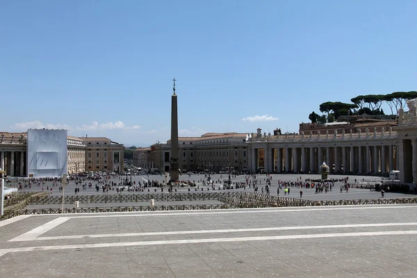 Vista de la Plaza de San Pedro, Piazza San Pietro, Vaticano — Foto de Stock