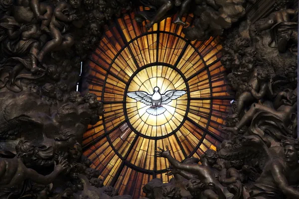 Άγιο Πνεύμα. λεπτομέρεια από το κύριο βωμό. Βατικανό — Φωτογραφία Αρχείου