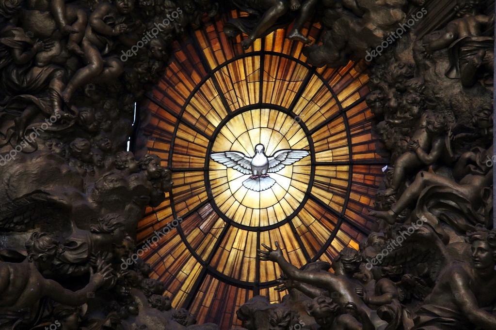 Holy Spirit. Detail of main altar in basilica St. Peter in Vatican. Bernini masterpiece