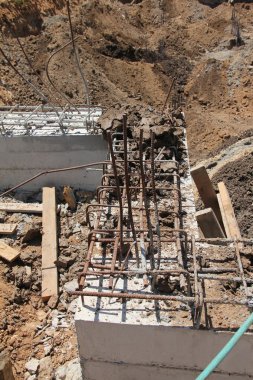 İnşaat site. Beton işleri